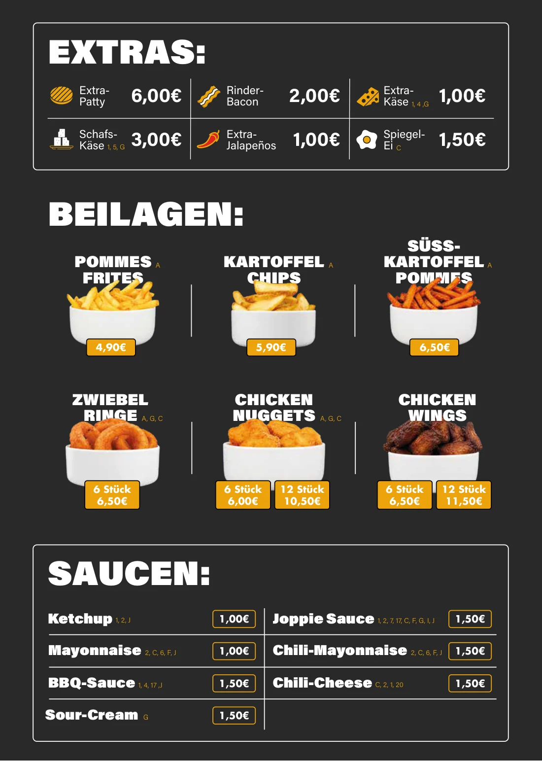 Extras, Beilagen & Saucen – Seite 6